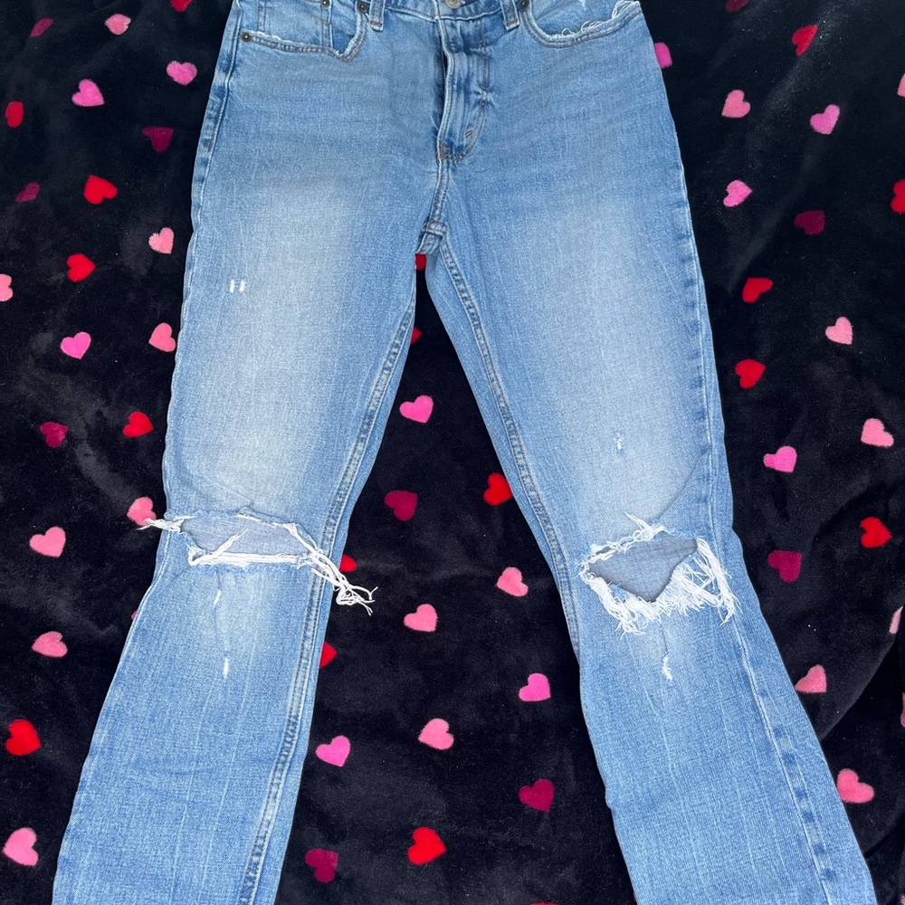 Abercrombie & Fitch Blue Flare Denim Jeans